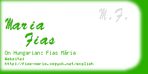 maria fias business card